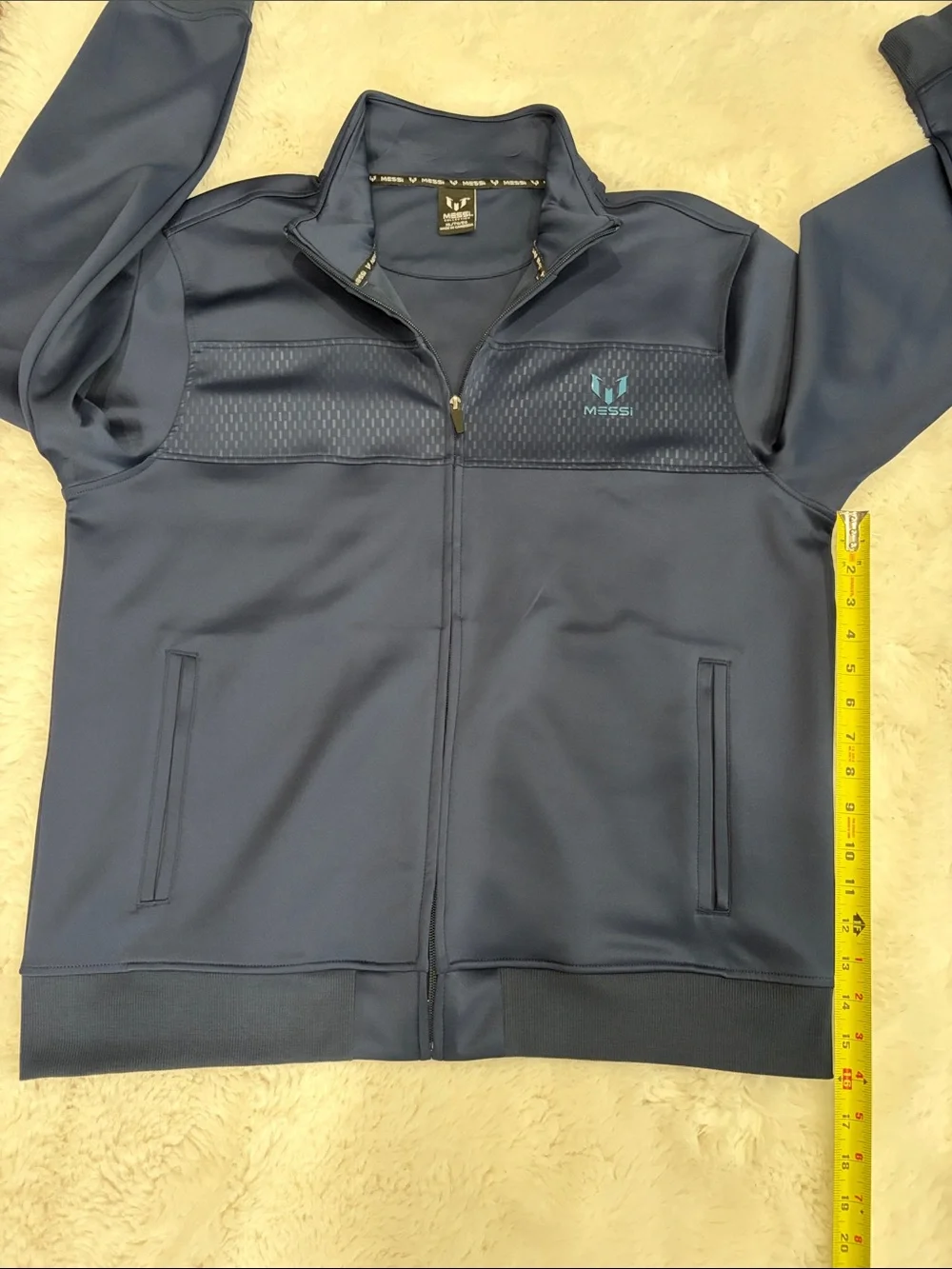 Messi Collection,Size XL,Men's Navy Full-Zip Track Jacket